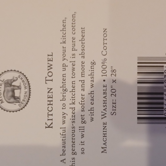 NWT Michel Design Works Vanilla Palm Kitchen Towel - Picture 6 of 9